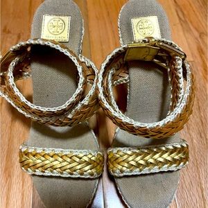 Tory Burch BASKET-WEAVE ESPADRILLE WEDGE